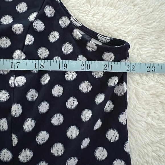 Charter club sleeveless top. Size xl. Blue with white polka dotes. - Picture 4 of 6